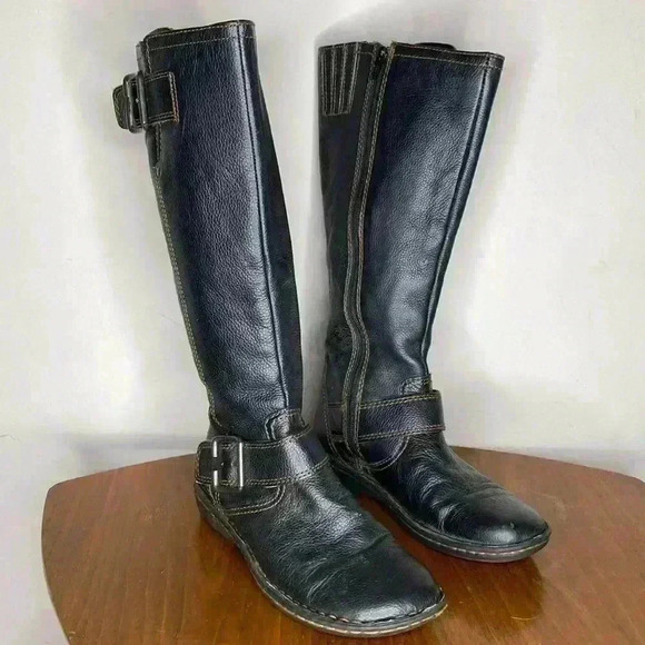 B.O.C. Leather Tall Riding Boots Womens Size  6.5 - Picture 1 of 10